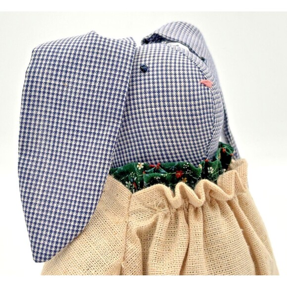 Folk Art Primitive Stuffed Bunny Rabbit Lynne's Country Beginning Handmade EUC - Picture 15 of 16